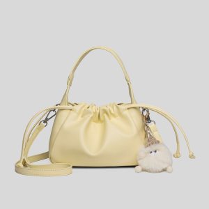 Soft Leather Cloud Pleated Handbag